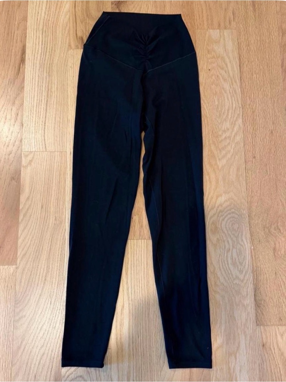 aerie Black High-Waist Ruched Front Leggings